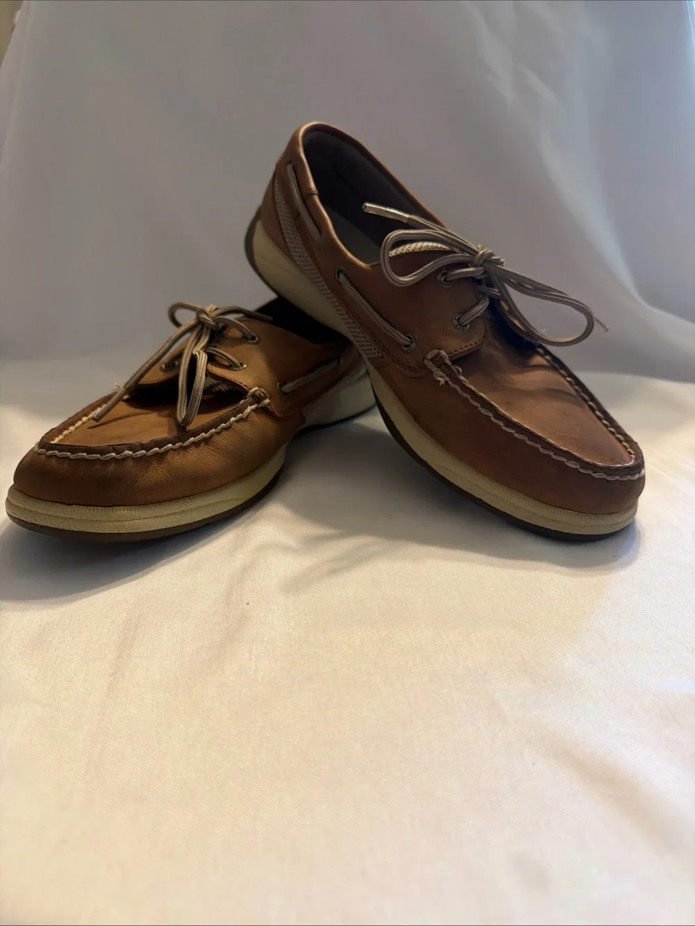 Sperry Tan Leather Moccasin-Style Boat Shoes